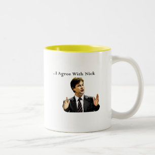Caneca De Café Em Dois Tons Eu concordo com o Nick