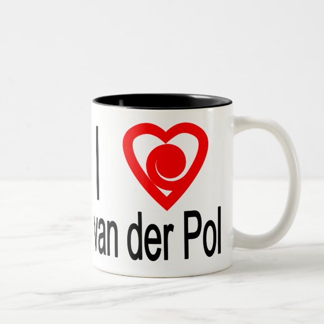 Caneca De Café Em Dois Tons Eu coração van der Pol (Direita)