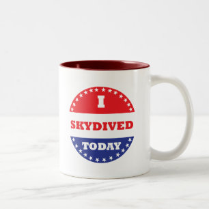 Caneca De Café Em Dois Tons Eu Dei Skydived Hoje