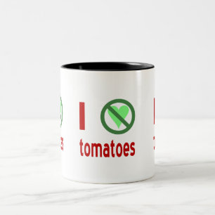 Caneca De Café Em Dois Tons Eu deio tomates
