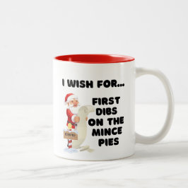 Caneca De Café Em Dois Tons Eu Desejo... Primeiras Dibs nas Pequenas Tortas