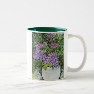 Caneca De Café Em Dois Tons Eu devo ter flores, sempre e sempre, Monet