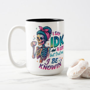 Caneca De Café Em Dois Tons Eu Digo Muito...
