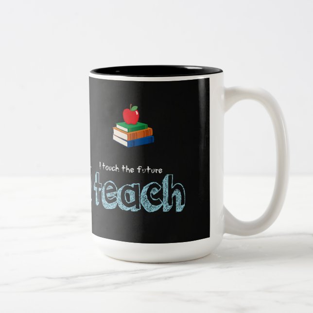 Caneca De Café Em Dois Tons Eu ensino (Direita)