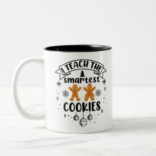 Caneca De Café Em Dois Tons Eu Ensino os Biscoitos Mais Inteligentes Professor