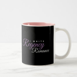 Caneca De Café Em Dois Tons Eu escrevo o romance da regência