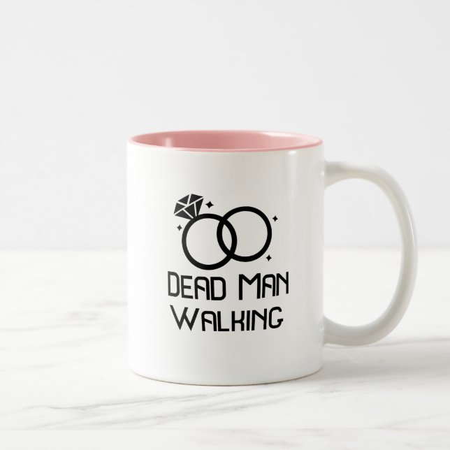 Caneca De Café Em Dois Tons Eu estou obtendo a noivo casado o presente (Direita)