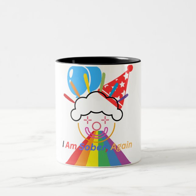 Caneca De Café Em Dois Tons Eu estou sóbrio de novo (Centro)
