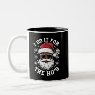 Caneca De Café Em Dois Tons Eu Faço Isso Pelas Hos Natal Santa Africano 