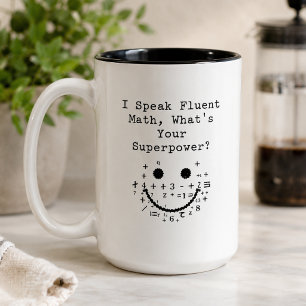 Caneca De Café Em Dois Tons Eu Falo Correntemente Matemática Qual é Seu Superp