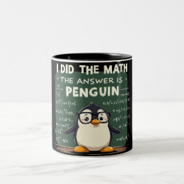 Caneca De Café Em Dois Tons Eu fiz a matemática