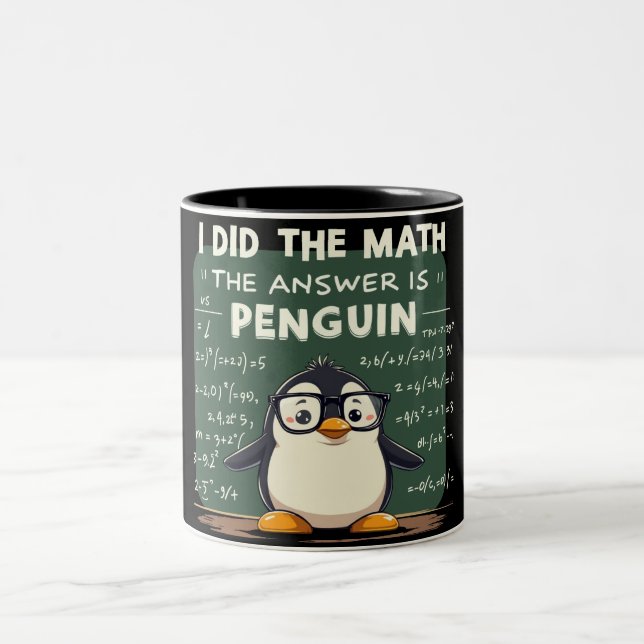 Caneca De Café Em Dois Tons Eu fiz a matemática (Centro)