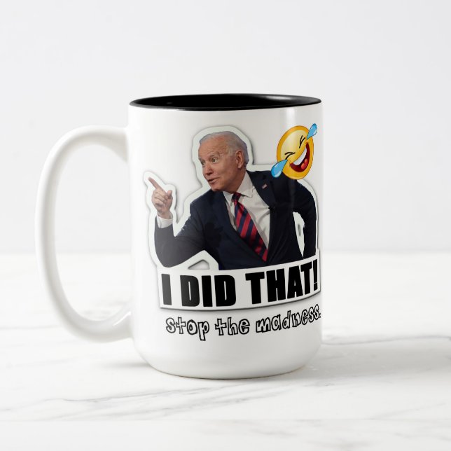 Caneca De Café Em Dois Tons Eu Fiz Essa Mug (Esquerda)