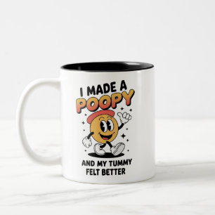 Caneca De Café Em Dois Tons Eu Fiz um Cocô e Minha Barriga se Sentiu Melhor Me