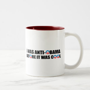 CANECA DE CAFÉ EM DOIS TONS EU FUI ANTI-OBAMA ANTES QUE ESTÊVE LEGAL