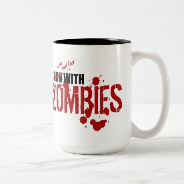 CANECA DE CAFÉ EM DOIS TONS EU FUNCIONO COM ZOMBIS (Direita)