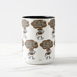 Caneca De Café Em Dois Tons Eu gosto da minha citação de café