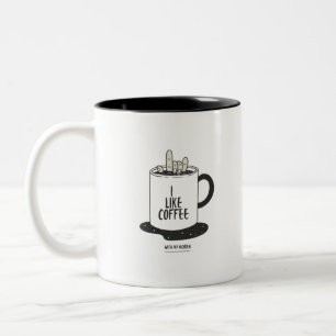 Caneca De Café Em Dois Tons Eu Gosto de Café Com Meu Oxigênio