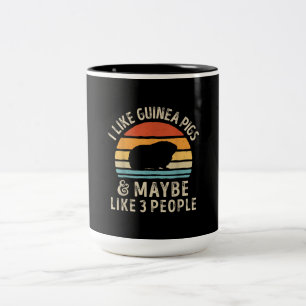 Caneca De Café Em Dois Tons Eu Gosto De Porcos De Guiné E Talvez 3 Pessoas Eng