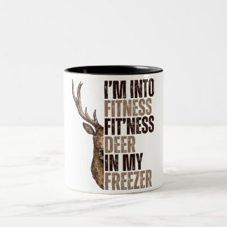 Caneca De Café Em Dois Tons Eu gosto de veado de ajustado malhação no meu free
