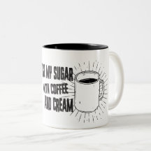 Eu gosto do meu açúcar com café