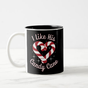 Caneca De Café Em Dois Tons Eu Gosto do Seu Bastão de Doce Casais Engraçados C