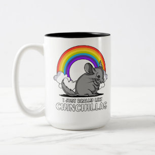 Caneca De Café Em Dois Tons Eu Gosto Muito De Chinchillas Pet Bonito