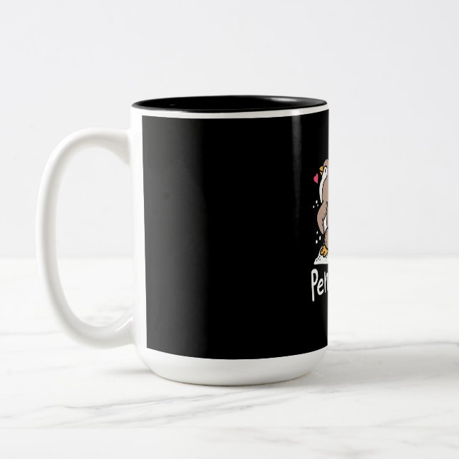Caneca De Café Em Dois Tons Eu Gosto Muito De Pinguins. (Esquerda)
