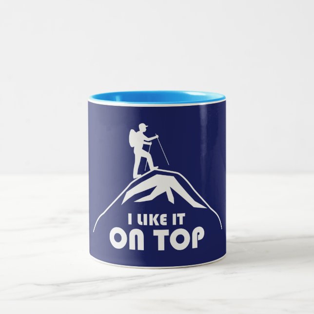 Caneca De Café Em Dois Tons Eu Gosto Por Cima (Centro)