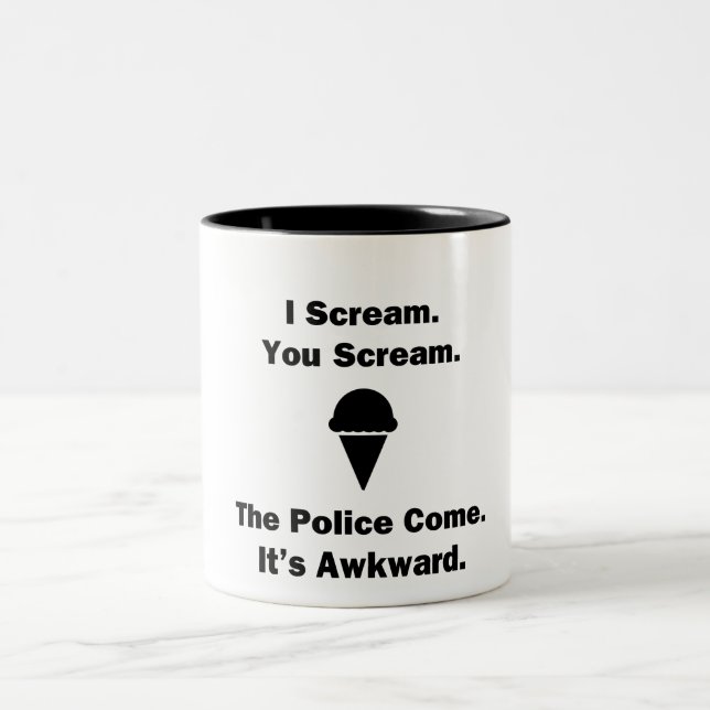 Caneca De Café Em Dois Tons Eu Gritar Você Gritar (Centro)