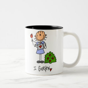 Caneca De Café Em Dois Tons Eu jardino