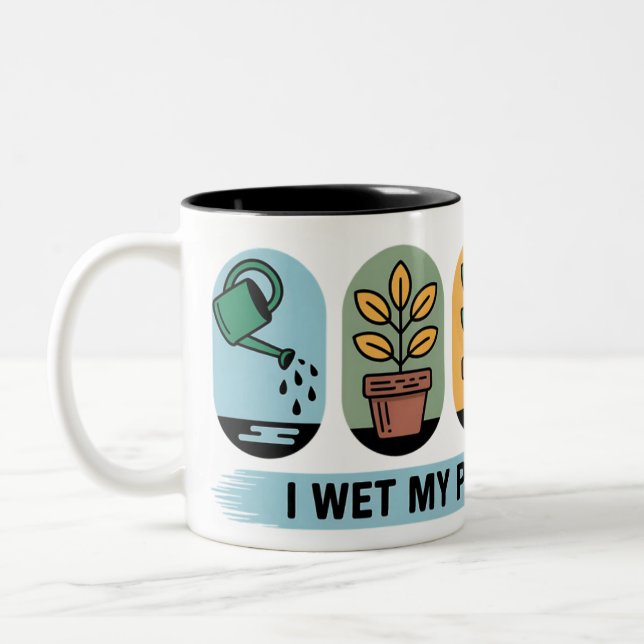 Caneca De Café Em Dois Tons Eu Molhei Minhas Plantas Novamente Mug | Café Engr (Esquerda)