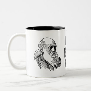 Caneca De Café Em Dois Tons Eu não evoluí para isso - Darwin Coffee Mug engr