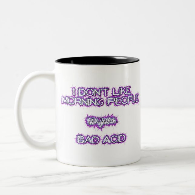 Caneca De Café Em Dois Tons Eu não gosto de pessoas matinais (Esquerda)