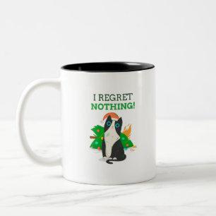 Caneca De Café Em Dois Tons Eu não me arrependo de nada