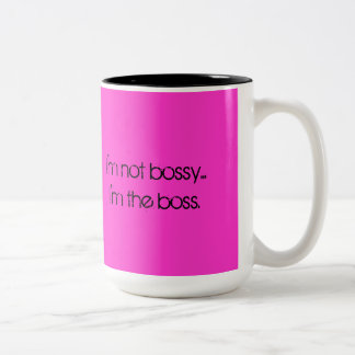 Caneca De Café Em Dois Tons Eu não sou bossy… Eu sou o chefe