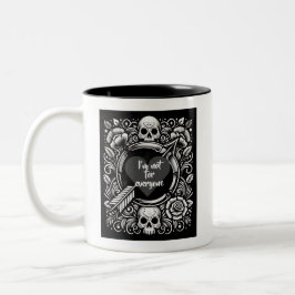 Caneca De Café Em Dois Tons Eu não sou para todos os crânios