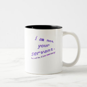 Caneca De Café Em Dois Tons eu não sou seu empregado
