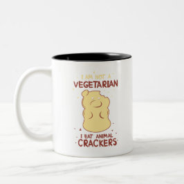 Caneca De Café Em Dois Tons Eu não sou um vegetariano que eu como os biscoitos