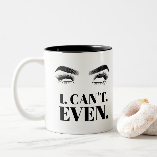 Caneca De Café Em Dois Tons Eu nem consigo... um MisterP Mug (Com Donut)