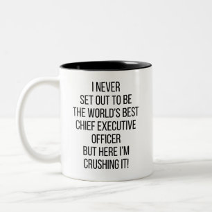 Caneca De Café Em Dois Tons Eu nunca fui o melhor executor principal do mundo