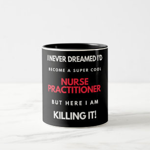 Caneca De Café Em Dois Tons Eu nunca sonhei que me tornaria uma enfermeira sup