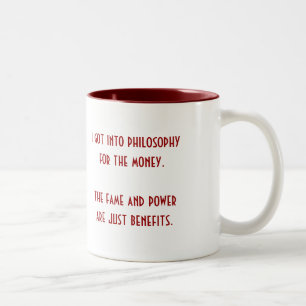 Caneca De Café Em Dois Tons Eu obtive na filosofia para… Vermelho do Lg (da