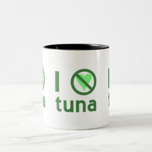 Caneca De Café Em Dois Tons Eu Odeio Atum Eu Não Amo Atum