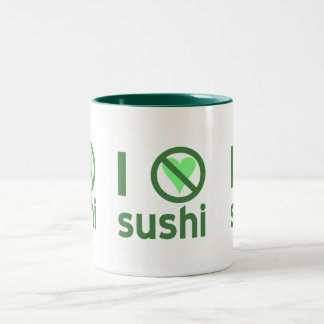 Caneca De Café Em Dois Tons Eu Odeio Sushi Sem Amor