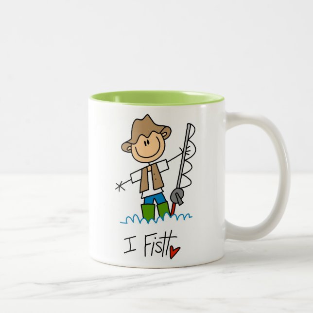 Caneca De Café Em Dois Tons Eu Pesco (Direita)