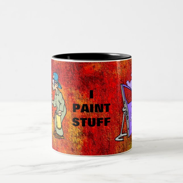 Caneca De Café Em Dois Tons Eu pinto o material (Centro)