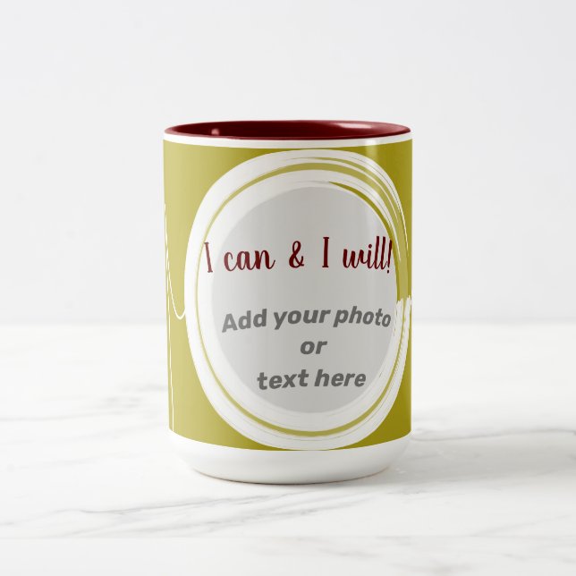 Caneca De Café Em Dois Tons Eu Posso E Vou Fotografar Mug (Centro)