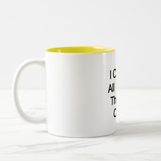 Caneca De Café Em Dois Tons Eu posso fazer tudo através do Cristo (Esquerda)