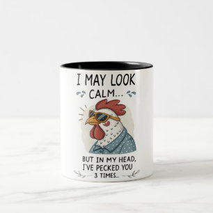 CANECA DE CAFÉ EM DOIS TONS EU POSSO PARECER CALMO... MAS NA MINHA CABEÇA, EU